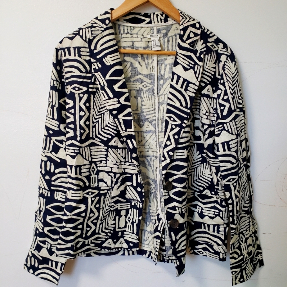 Forever 21 Geometric blazer size M New